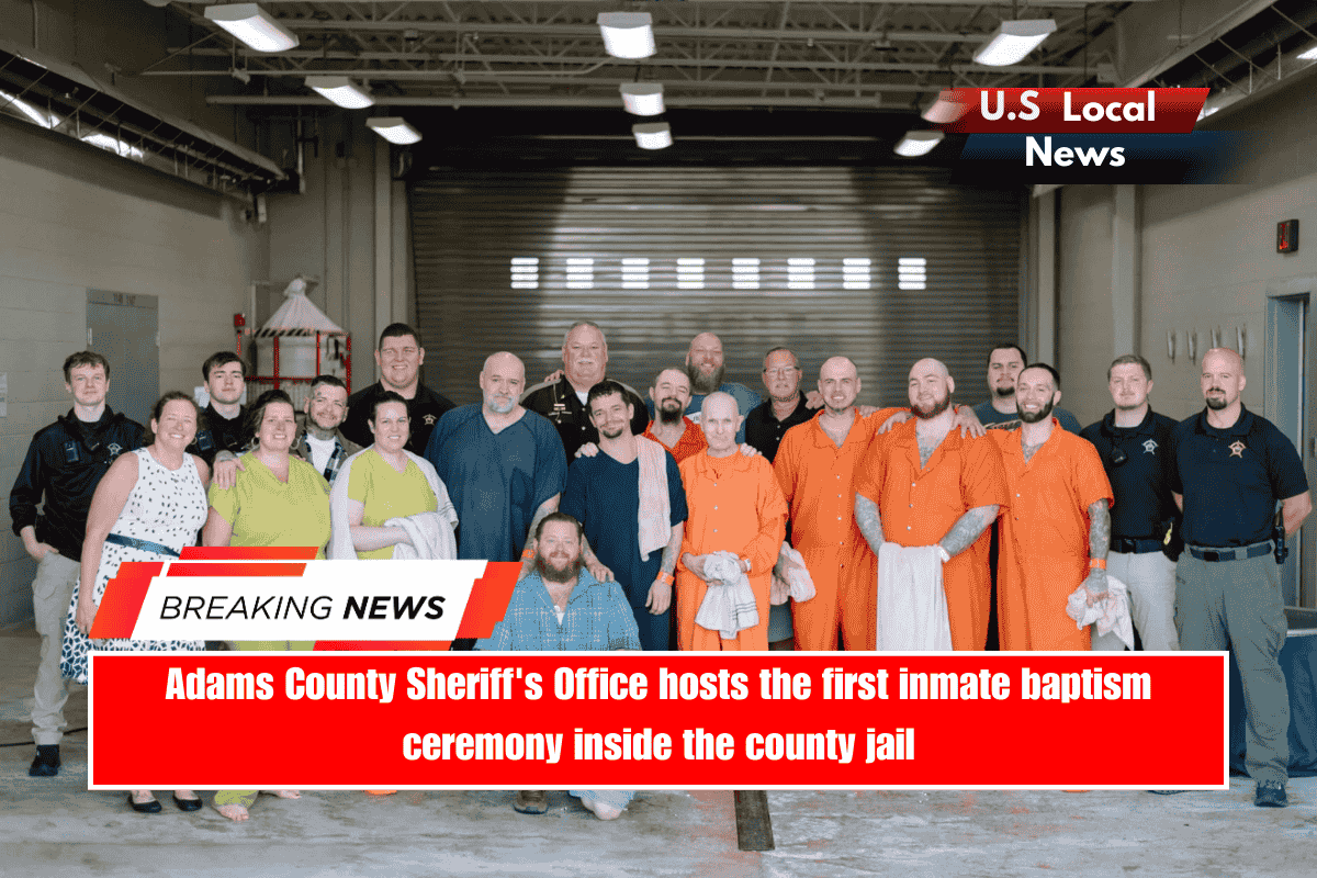 Adams County Sheriff's Office hosts the first inmate baptism ceremony inside the county jail