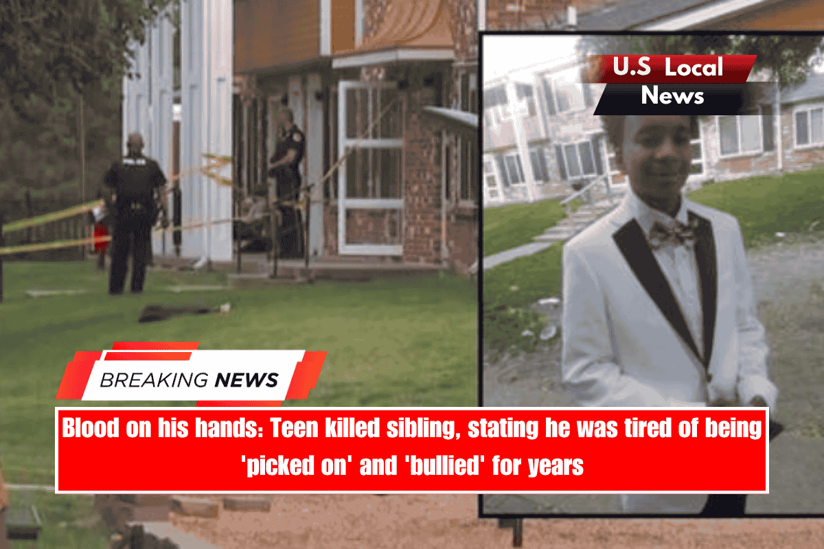 Blood on his hands Teen killed sibling, stating he was tired of being 'picked on' and 'bullied' for years