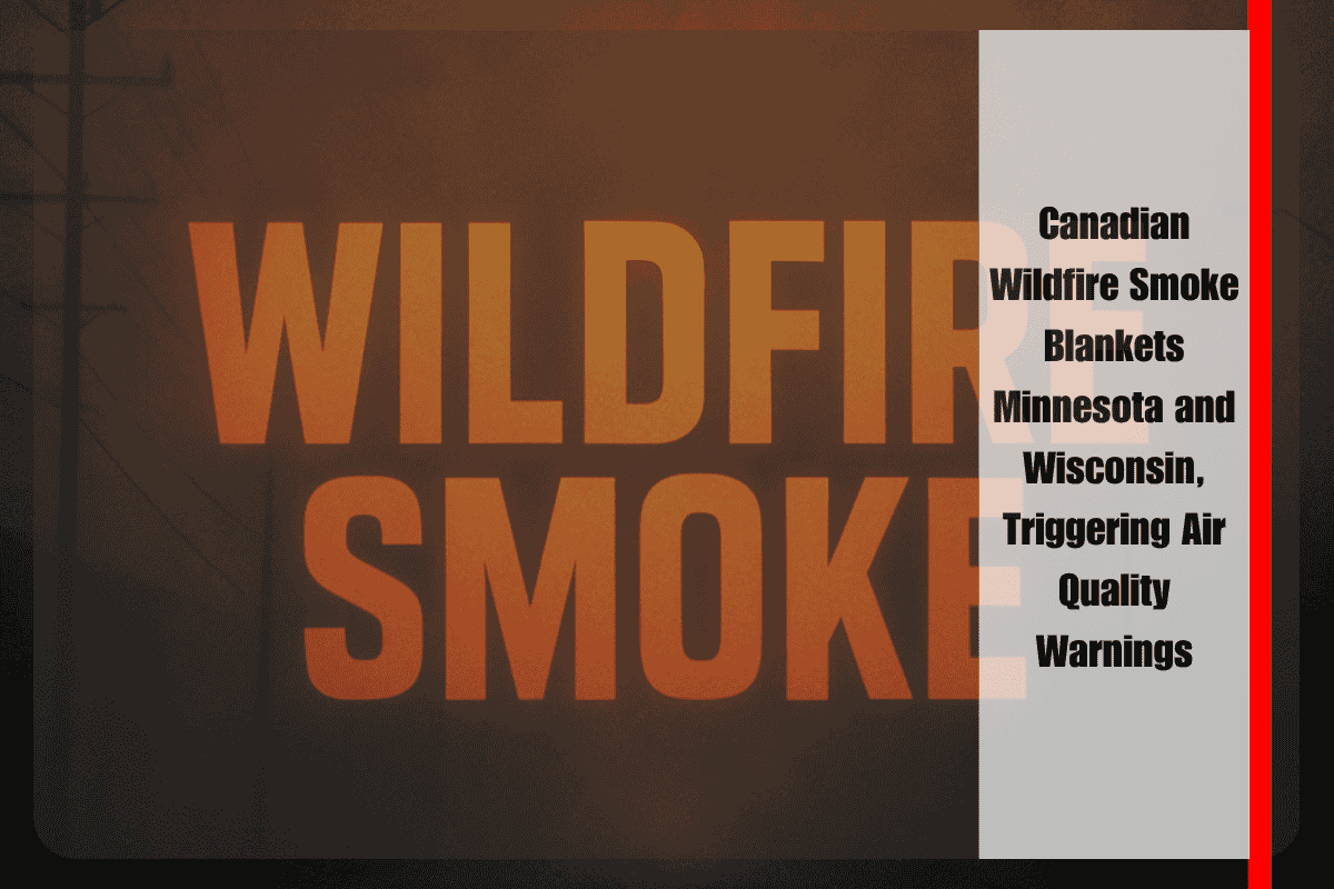 Canadian Wildfire Smoke Blankets Minnesota and Wisconsin, Triggering Air Quality Warnings