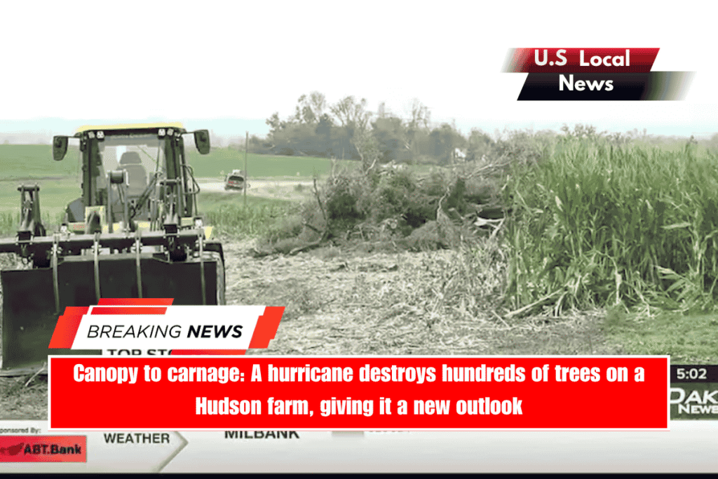 Canopy to carnage A hurricane destroys hundreds of trees on a Hudson farm, giving it a new outlook