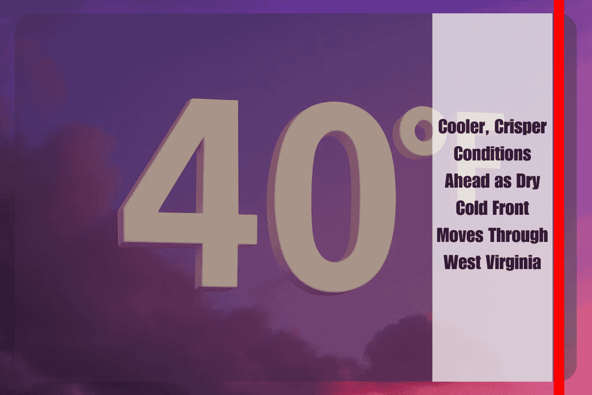Cooler, Crisper Conditions Ahead as Dry Cold Front Moves Through West Virginia