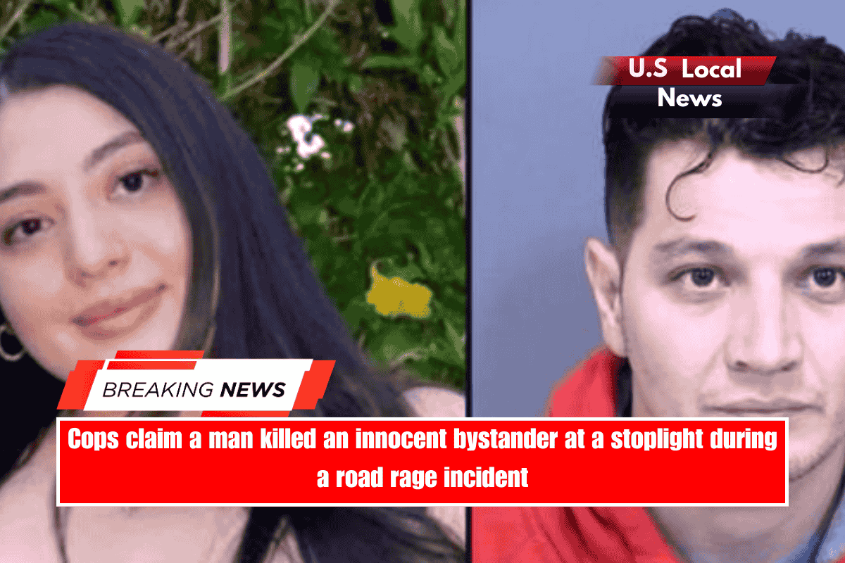 Cops claim a man killed an innocent bystander at a stoplight during a road rage incident