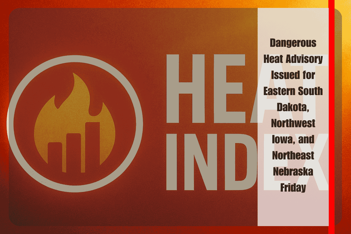 Dangerous Heat Advisory Issued for Eastern South Dakota, Northwest Iowa, and Northeast Nebraska Friday