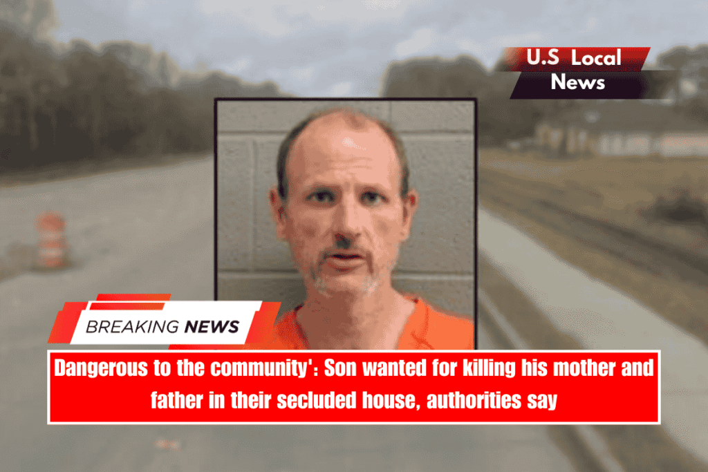 Dangerous to the community' Son wanted for killing his mother and father in their secluded house, authorities say