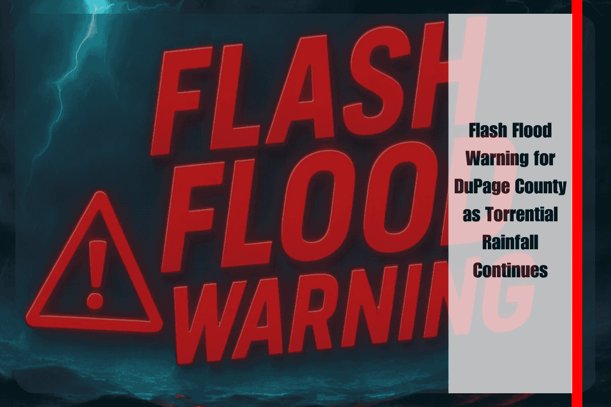 Flash Flood Warning for DuPage County as Torrential Rainfall Continues