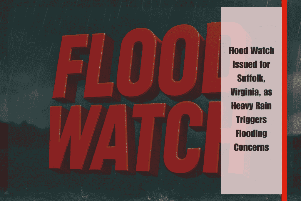 Flood Watch Issued for Suffolk, Virginia, as Heavy Rain Triggers Flooding Concerns