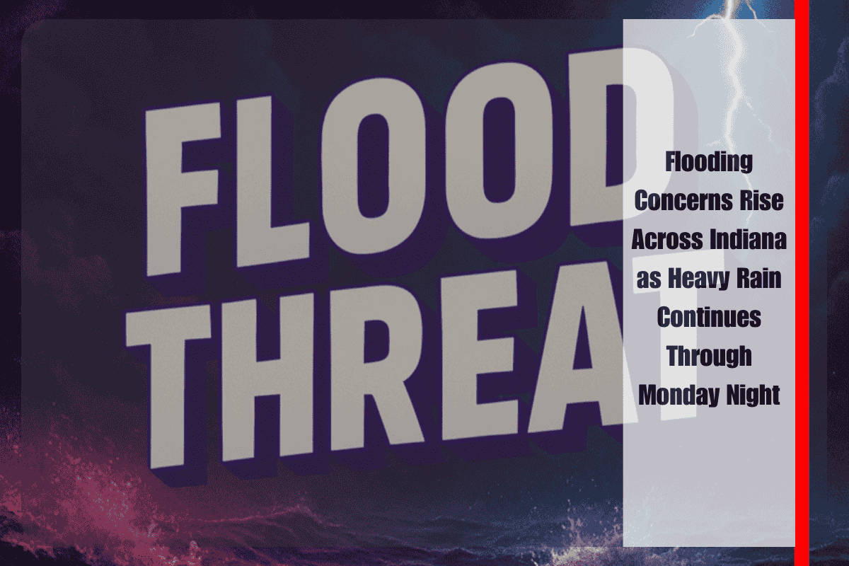 Flooding Concerns Rise Across Indiana as Heavy Rain Continues Through Monday Night