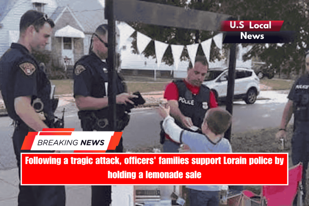 Following a tragic attack, officers' families support Lorain police by holding a lemonade sale
