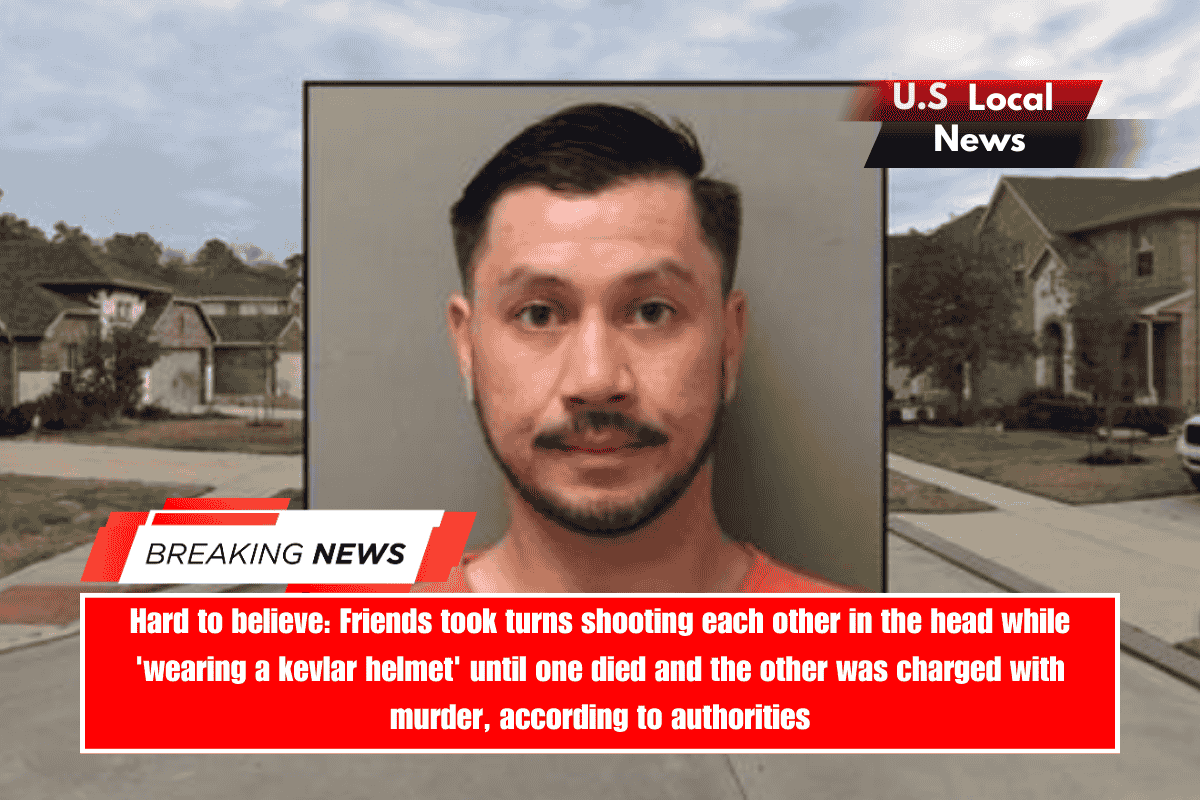 Hard to believe Friends took turns shooting each other in the head while 'wearing a kevlar helmet' until one died and the other was charged with murder, according to authorities