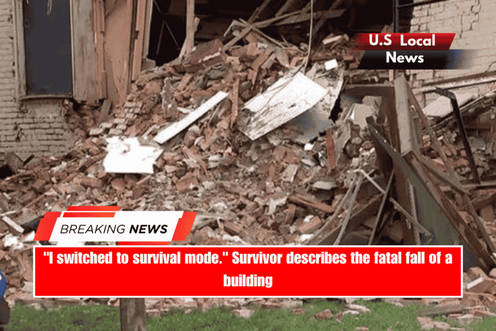 I switched to survival mode. Survivor describes the fatal fall of a building