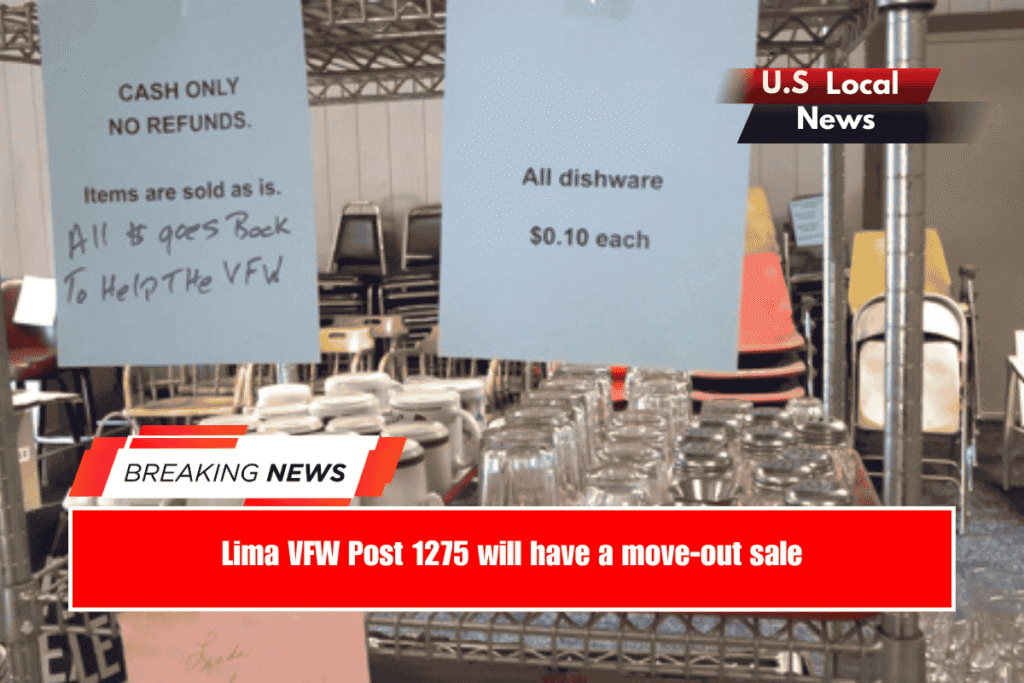 Lima VFW Post 1275 will have a move-out sale