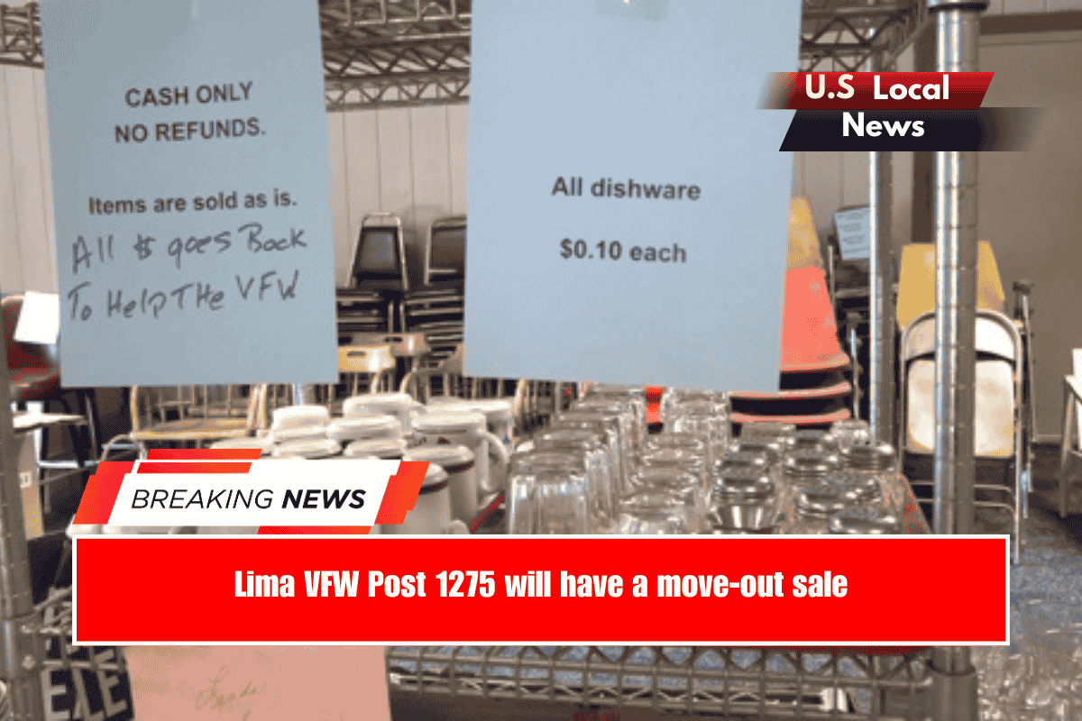 Lima VFW Post 1275 will have a move-out sale