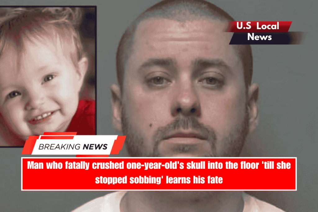 Man who fatally crushed one-year-old's skull into the floor 'till she stopped sobbing' learns his fate