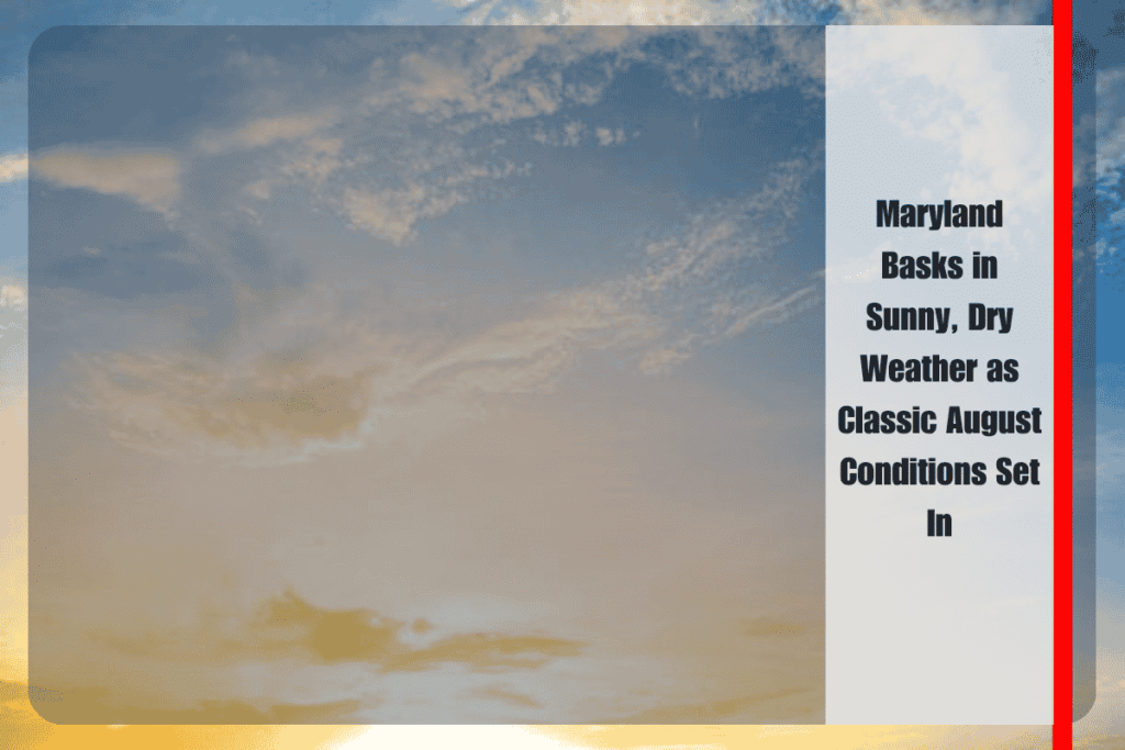 Maryland Basks in Sunny, Dry Weather as Classic August Conditions Set In