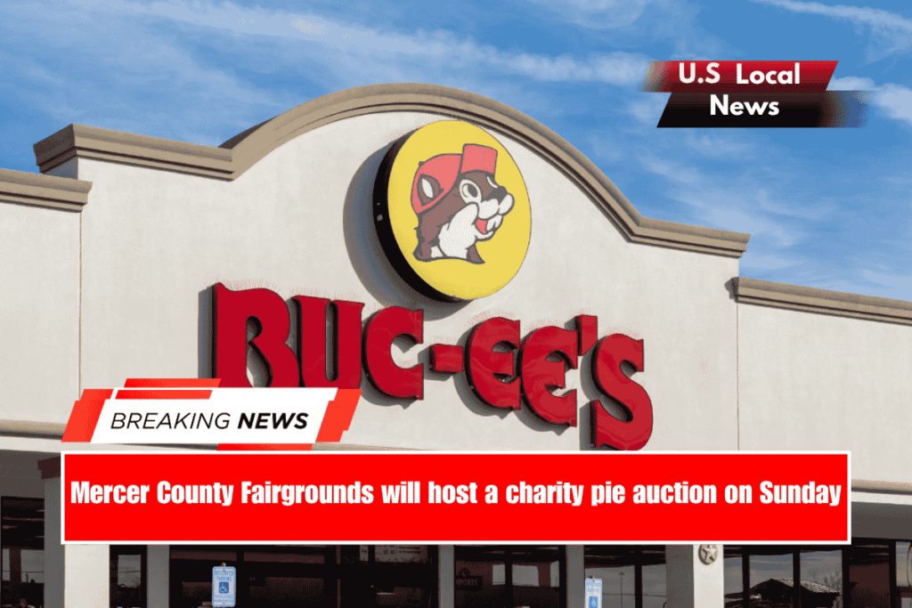 Mercer County Fairgrounds will host a charity pie auction on Sunday