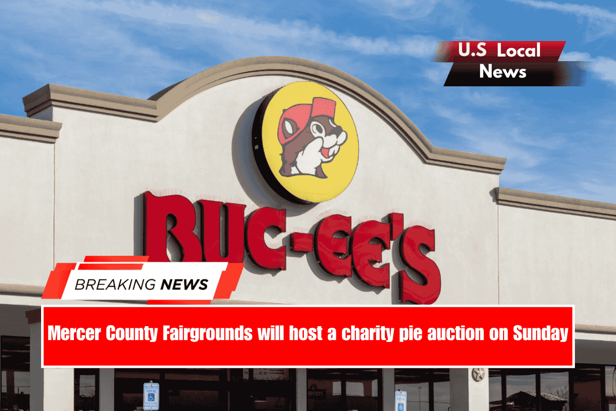 Mercer County Fairgrounds will host a charity pie auction on Sunday