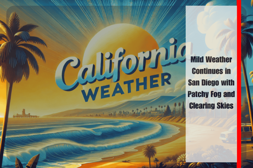 Mild Weather Continues in San Diego with Patchy Fog and Clearing Skies