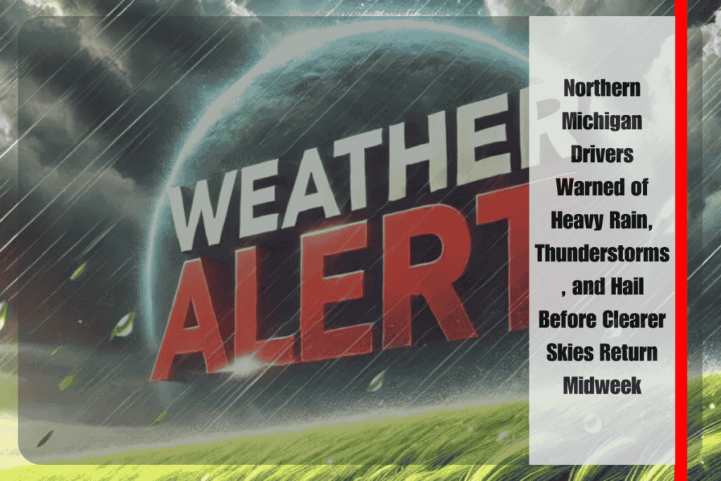 Northern Michigan Drivers Warned of Heavy Rain, Thunderstorms, and Hail Before Clearer Skies Return Midweek