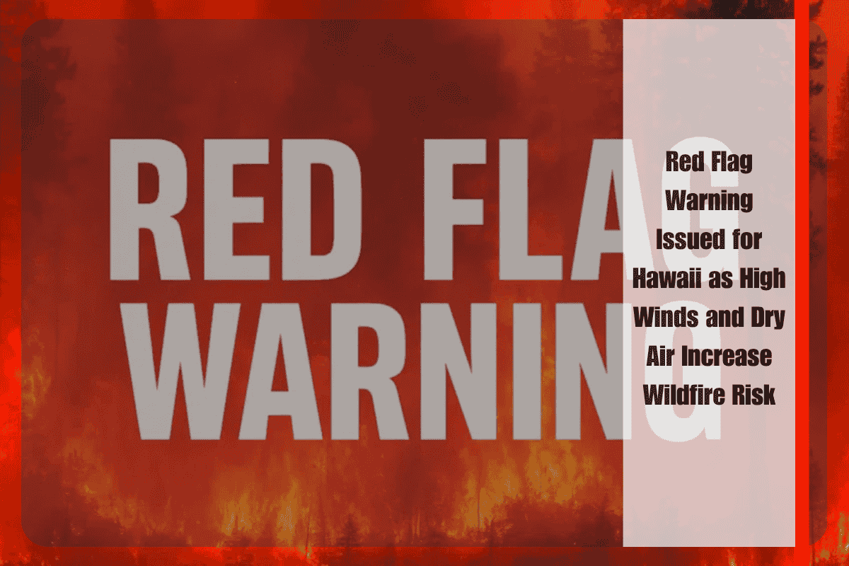 Red Flag Warning Issued for Hawaii as High Winds and Dry Air Increase Wildfire Risk