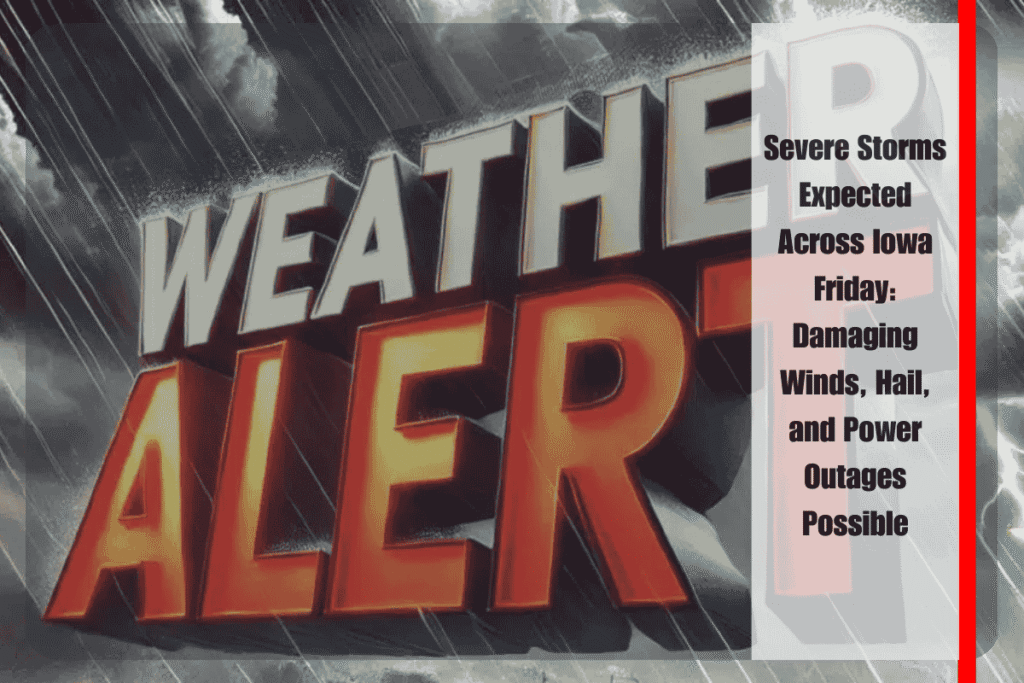 Severe Storms Expected Across Iowa Friday Damaging Winds, Hail, and Power Outages Possible