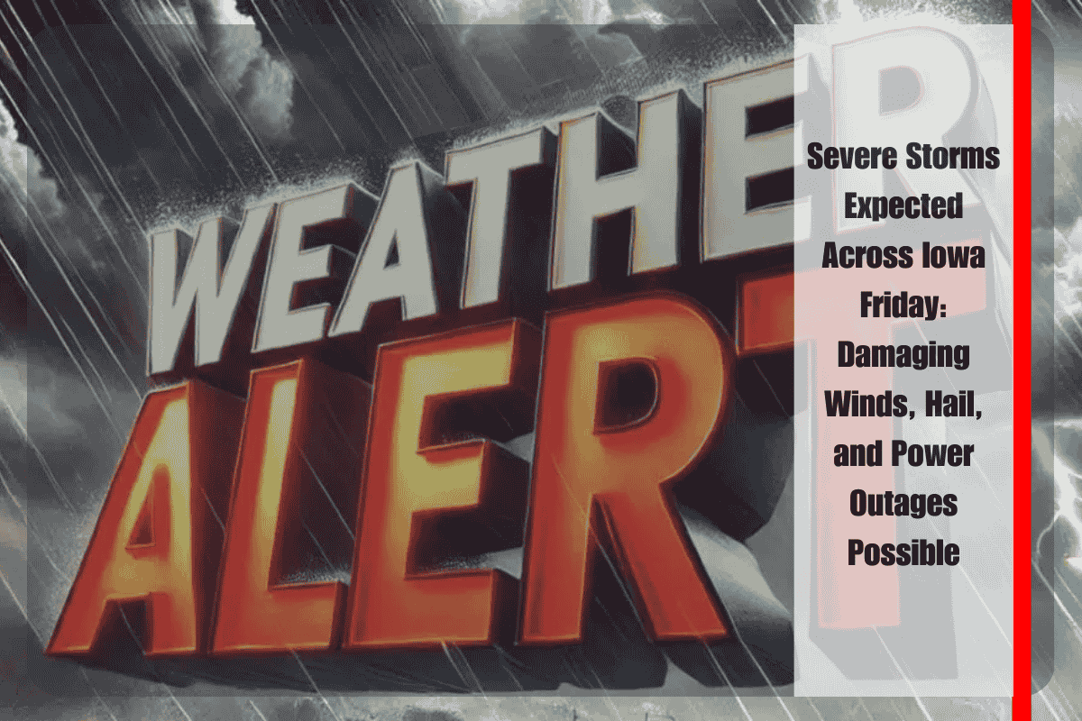 Severe Storms Expected Across Iowa Friday Damaging Winds, Hail, and Power Outages Possible