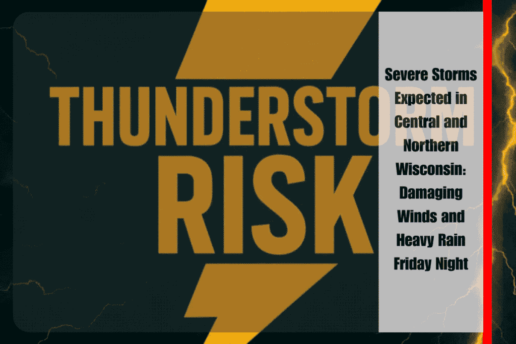 Severe Storms Expected in Central and Northern Wisconsin Damaging Winds and Heavy Rain Friday Night