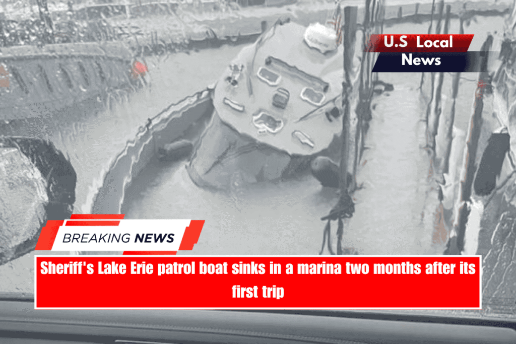 Sheriff's Lake Erie patrol boat sinks in a marina two months after its first trip