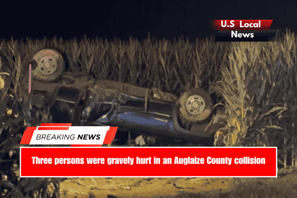 Three persons were gravely hurt in an Auglaize County collision