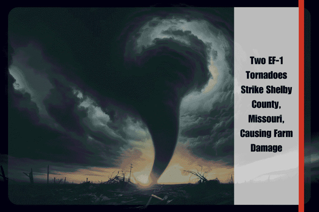 Two EF-1 Tornadoes Strike Shelby County, Missouri, Causing Farm Damage