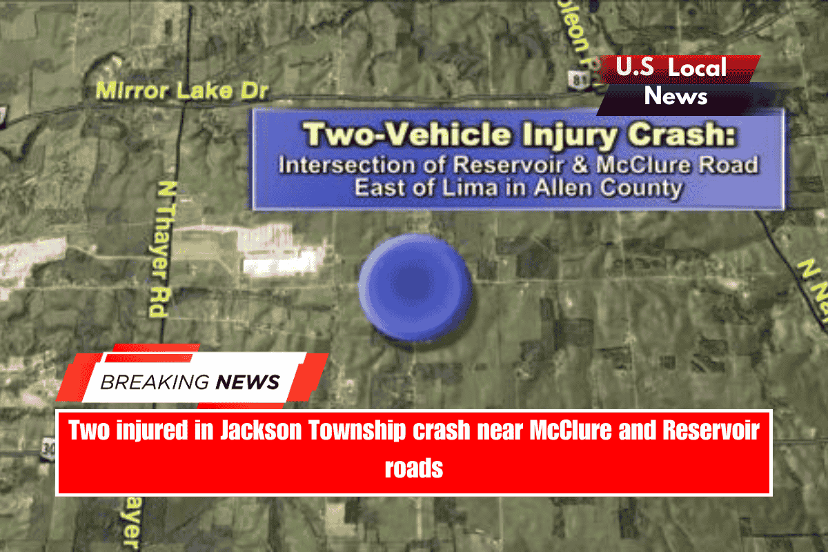 Two injured in Jackson Township crash near McClure and Reservoir roads