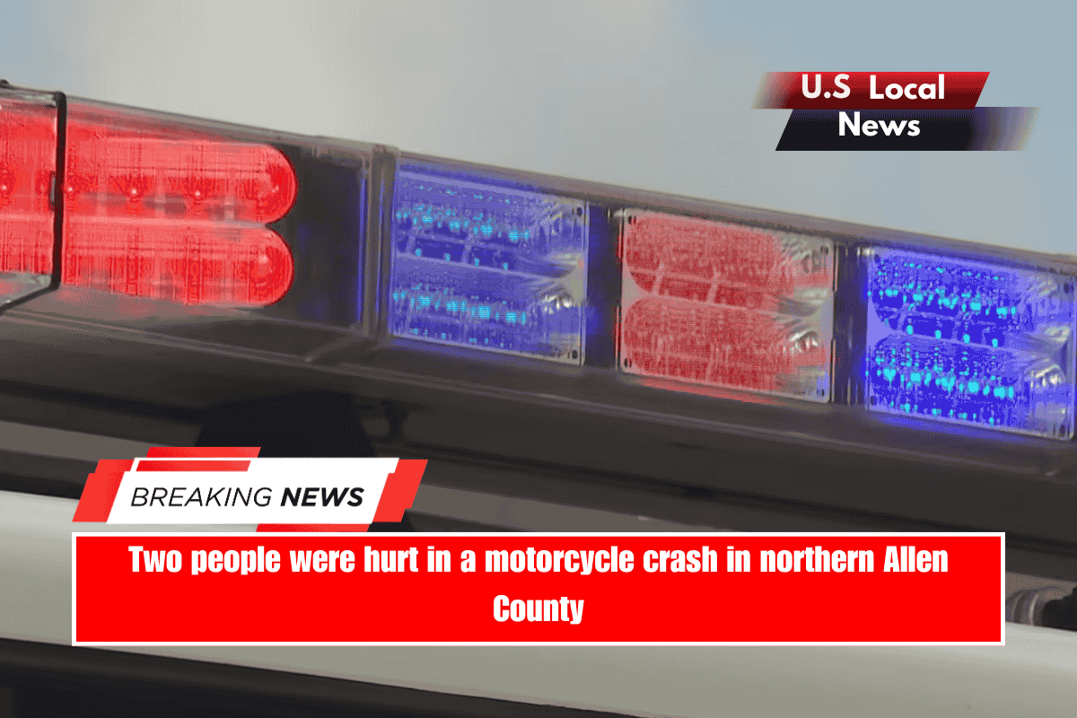 Two people were hurt in a motorcycle crash in northern Allen County