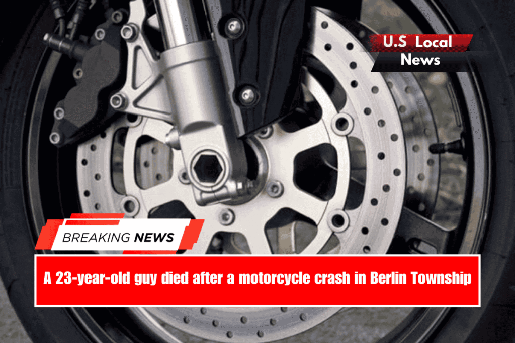 A 23-year-old guy died after a motorcycle crash in Berlin Township