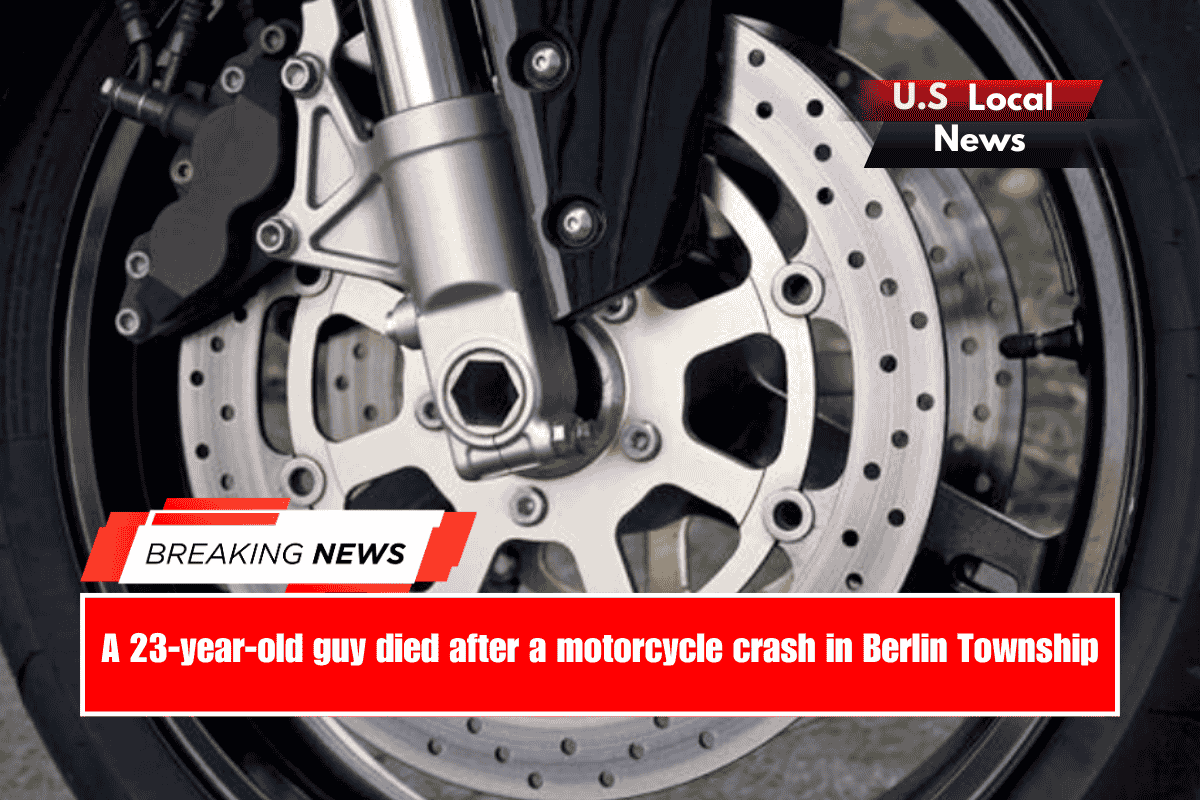 A 23-year-old guy died after a motorcycle crash in Berlin Township