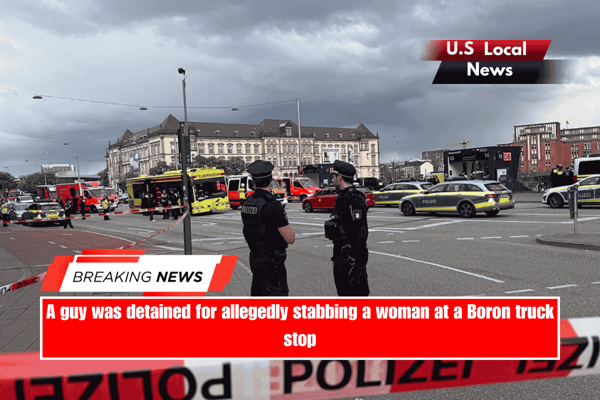 A guy was detained for allegedly stabbing a woman at a Boron truck stop