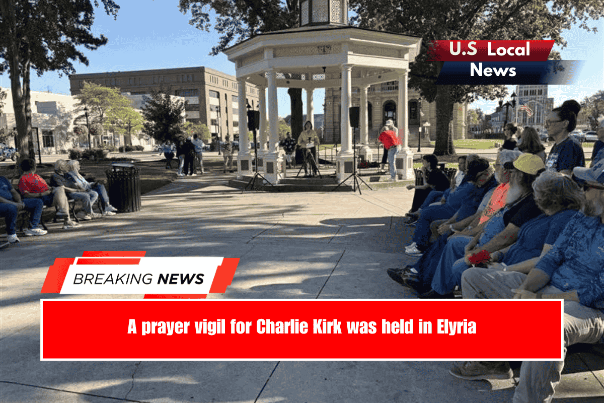A prayer vigil for Charlie Kirk was held in Elyria