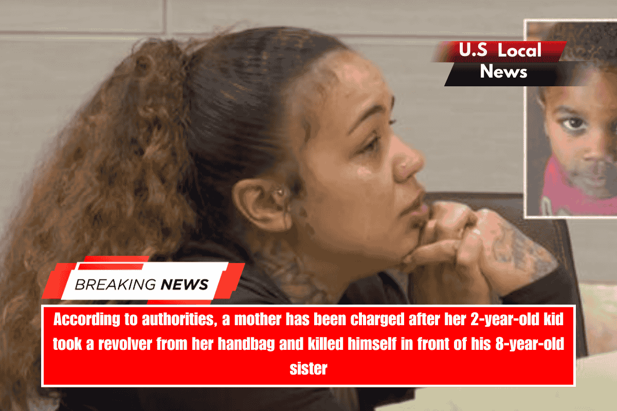 According to authorities, a mother has been charged after her 2-year-old kid took a revolver from her handbag and killed himself in front of his 8-year-old sister