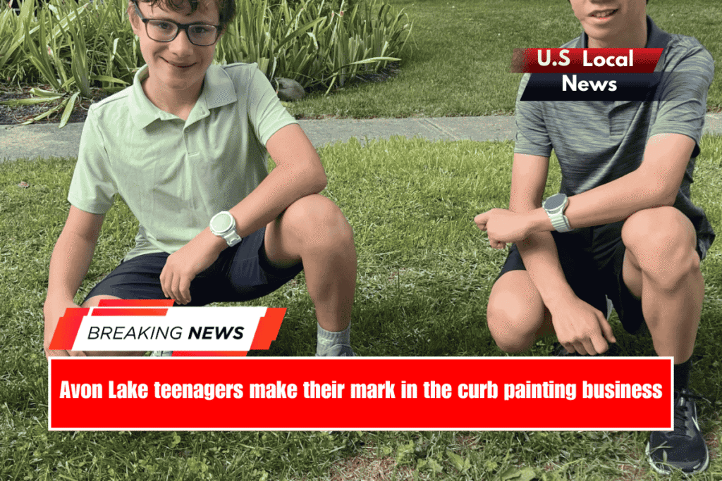 Avon Lake teenagers make their mark in the curb painting business