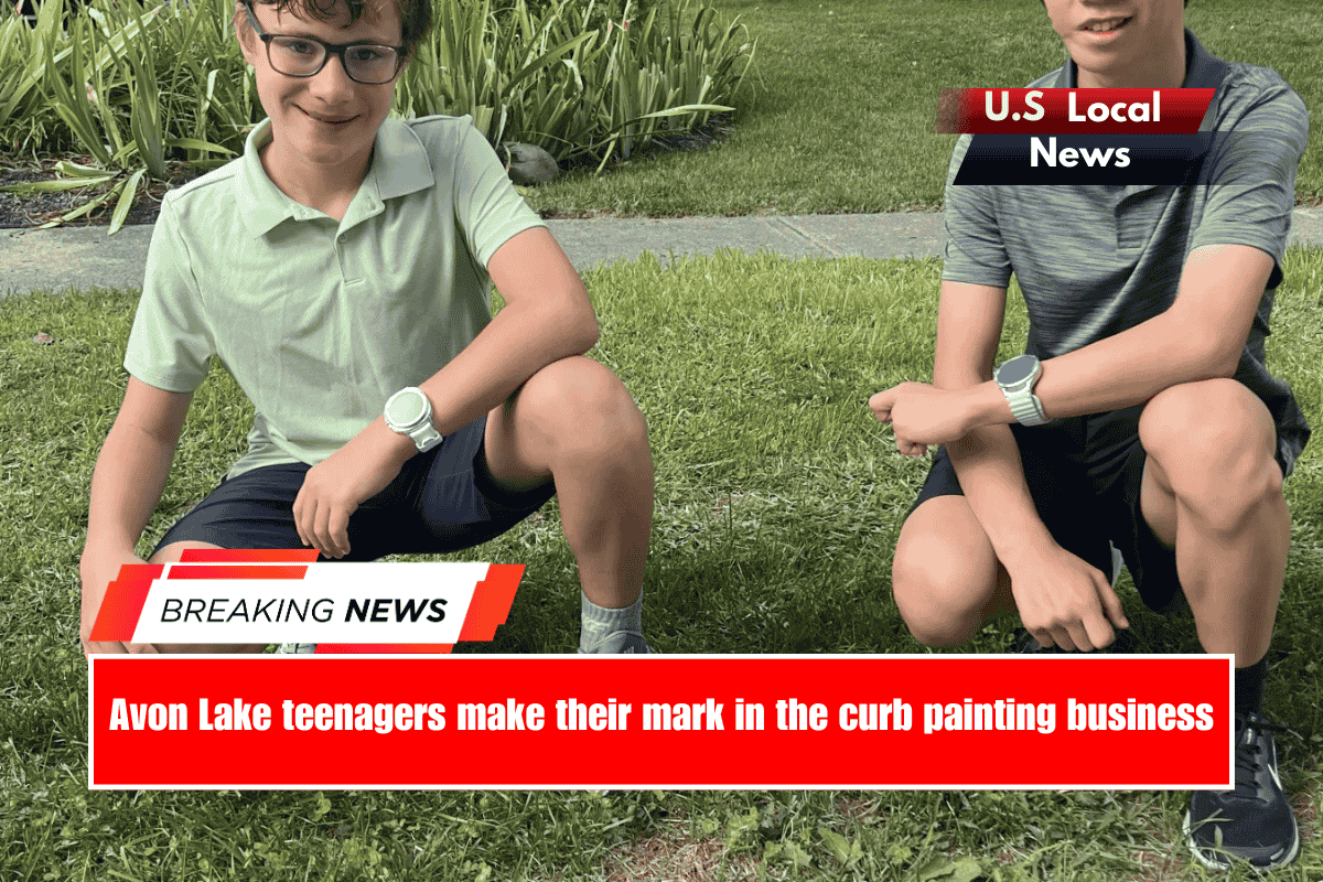Avon Lake teenagers make their mark in the curb painting business