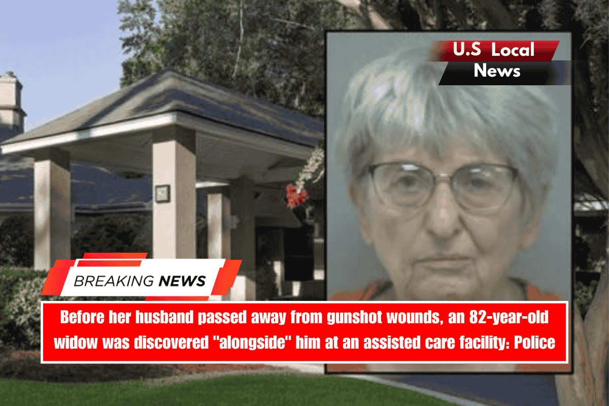 Before her husband passed away from gunshot wounds, an 82-year-old widow was discovered alongside him at an assisted care facility Police