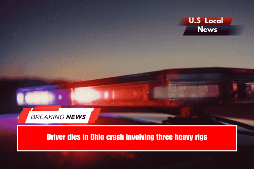 Driver dies in Ohio crash involving three heavy rigs