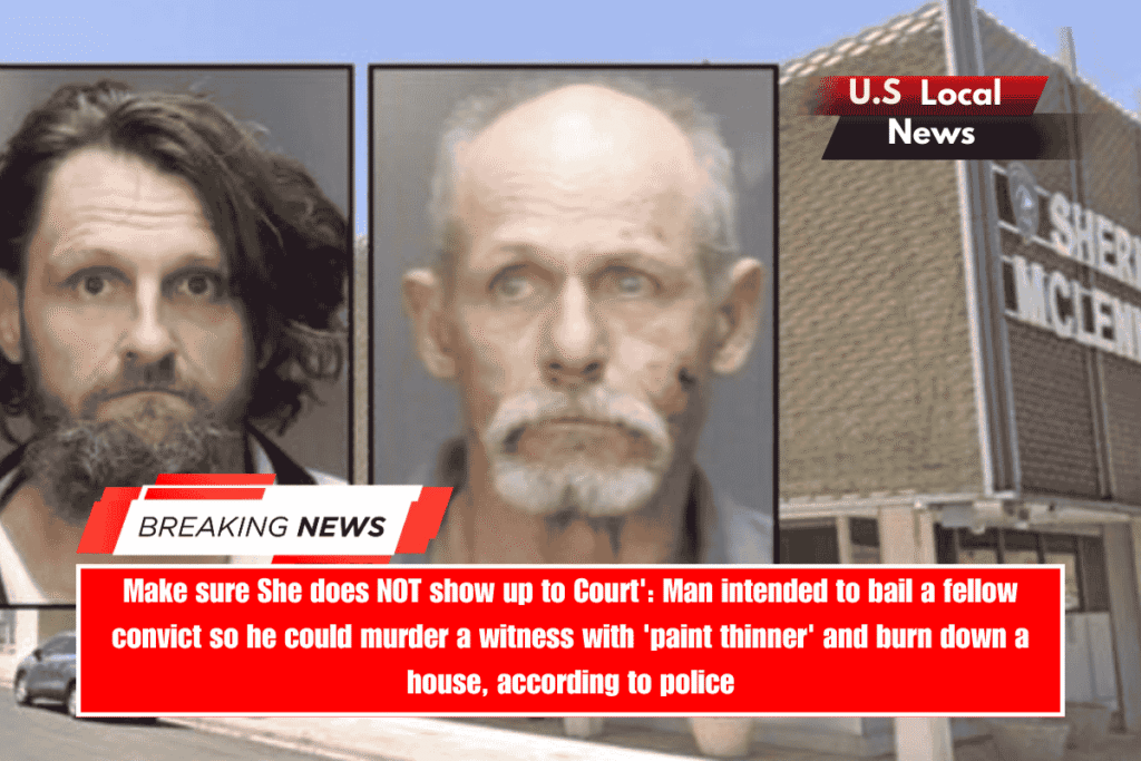Make sure She does NOT show up to Court' Man intended to bail a fellow convict so he could murder a witness with 'paint thinner' and burn down a house, according to police