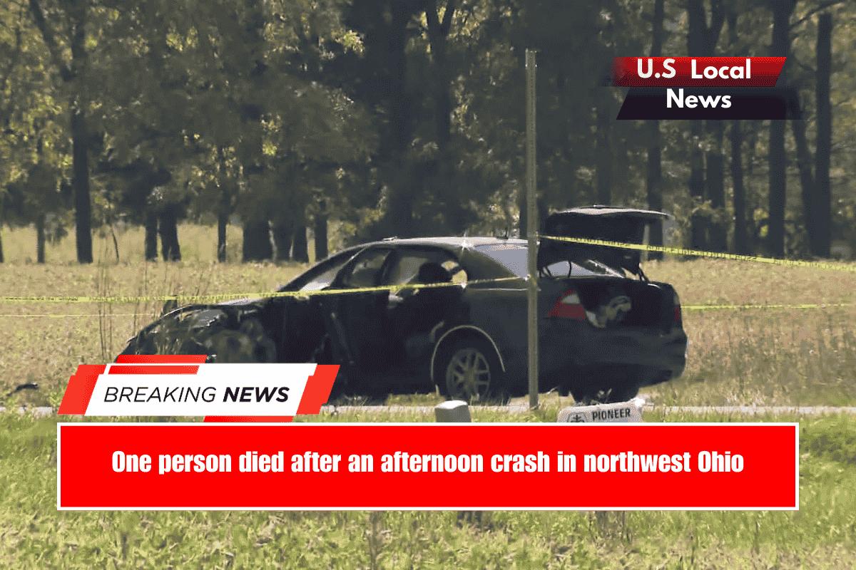 One person died after an afternoon crash in northwest Ohio