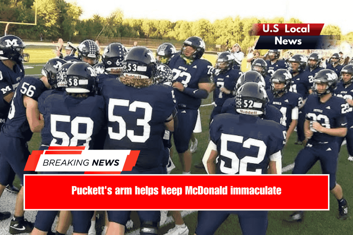 Puckett's arm helps keep McDonald immaculate