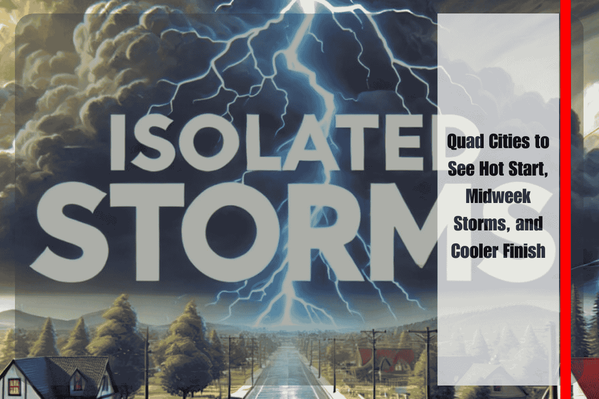 Quad Cities to See Hot Start, Midweek Storms, and Cooler Finish