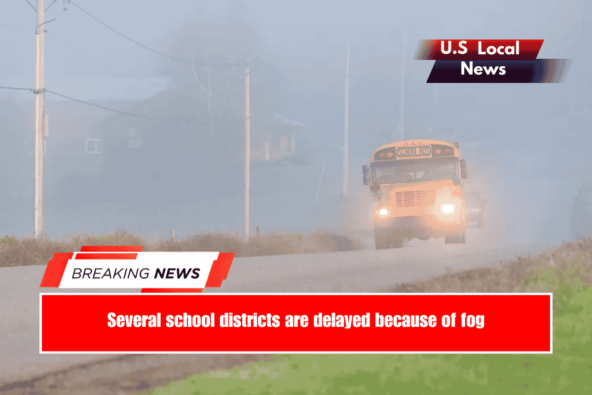 Several school districts are delayed because of fog