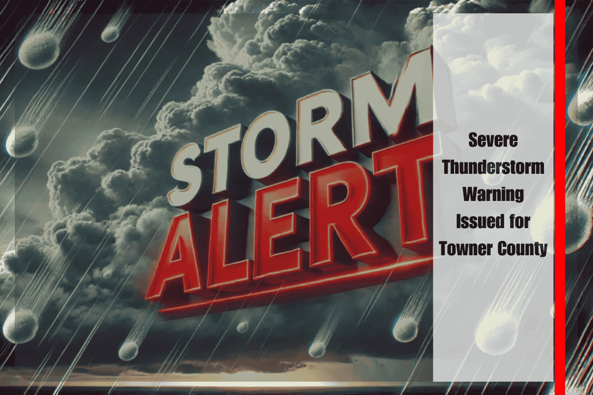 Severe Thunderstorm Warning Issued for Towner County