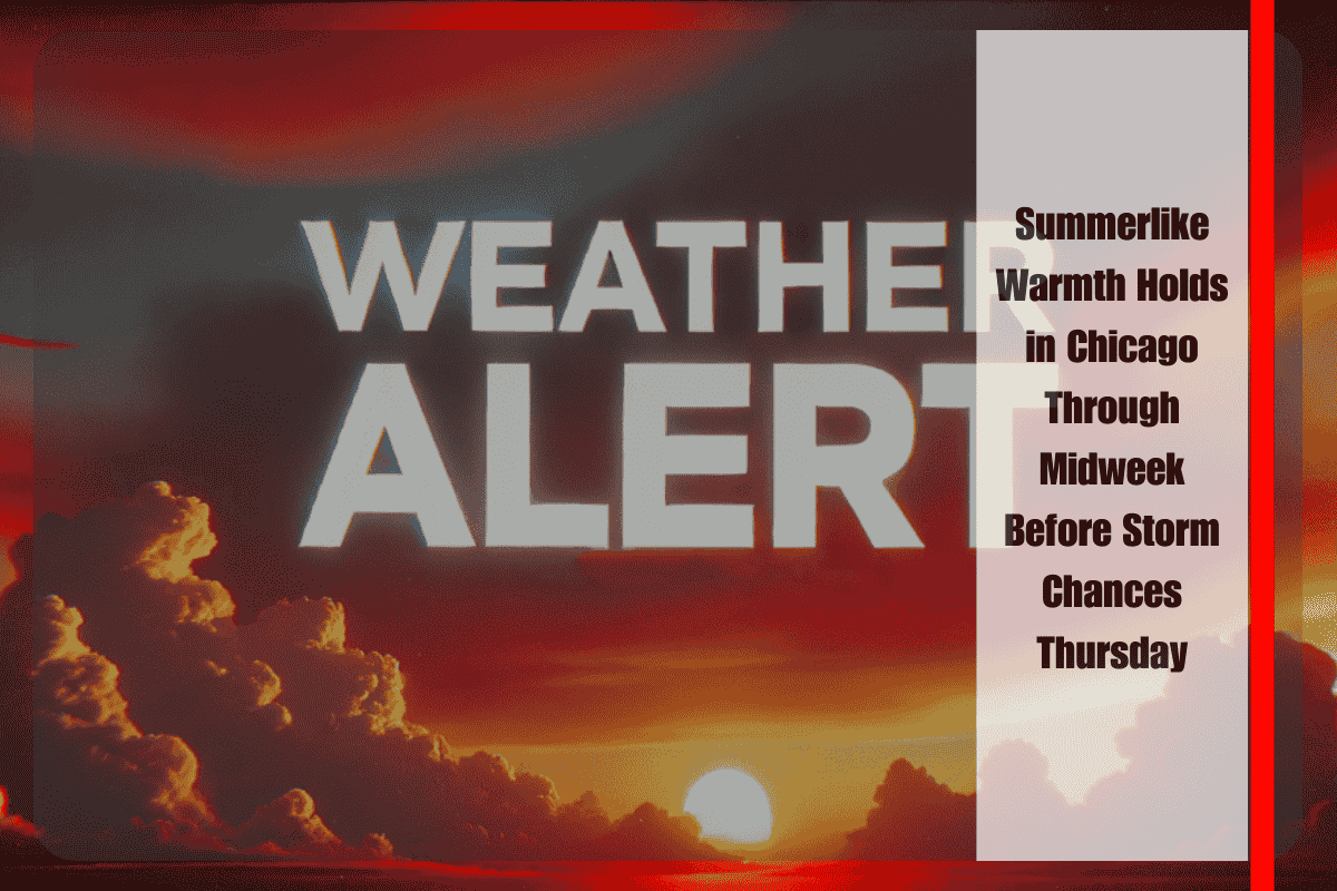 Summerlike Warmth Holds in Chicago Through Midweek Before Storm Chances Thursday