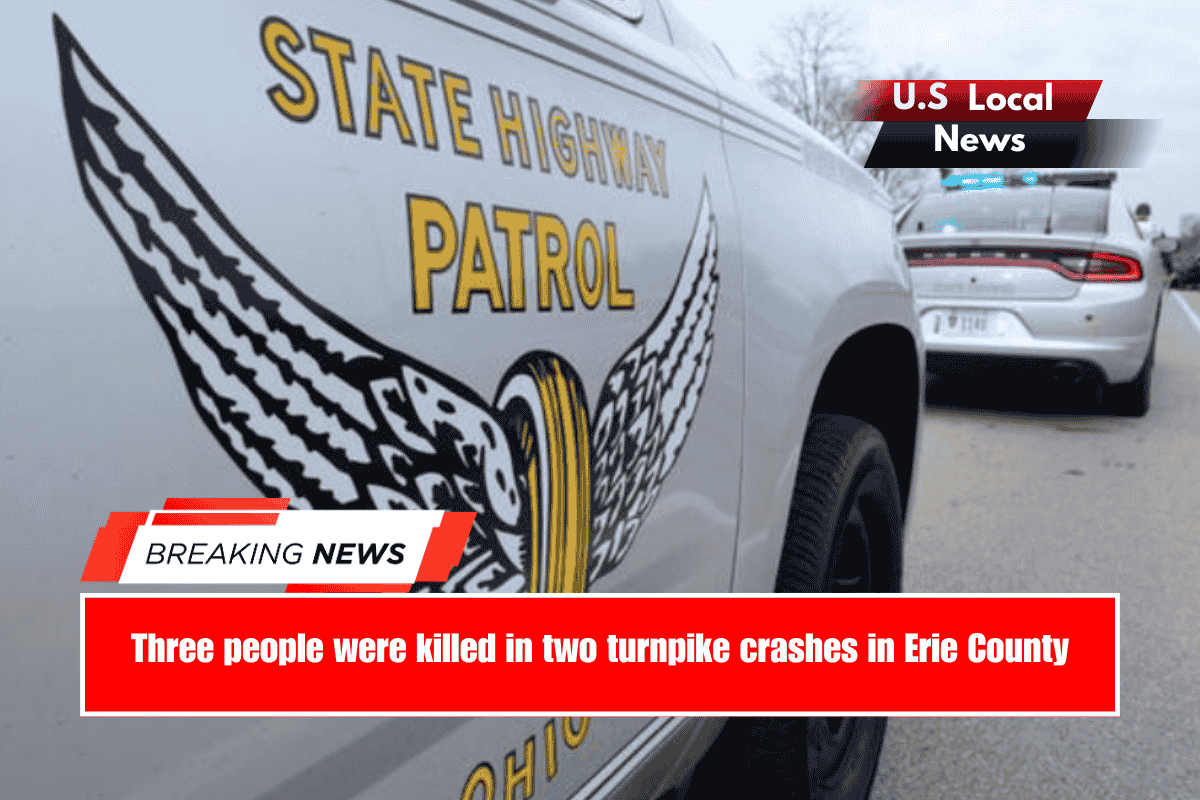 Three people were killed in two turnpike crashes in Erie County