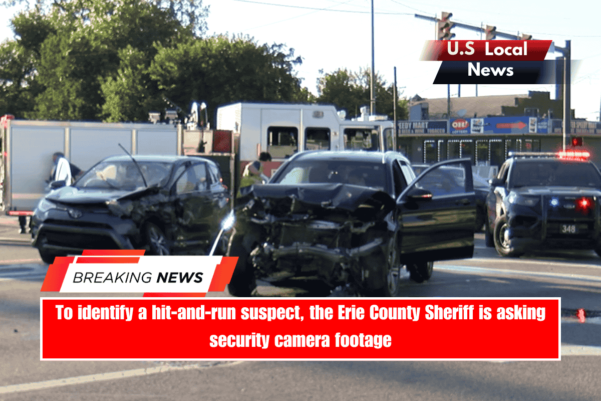 To identify a hit-and-run suspect, the Erie County Sheriff is asking security camera footage