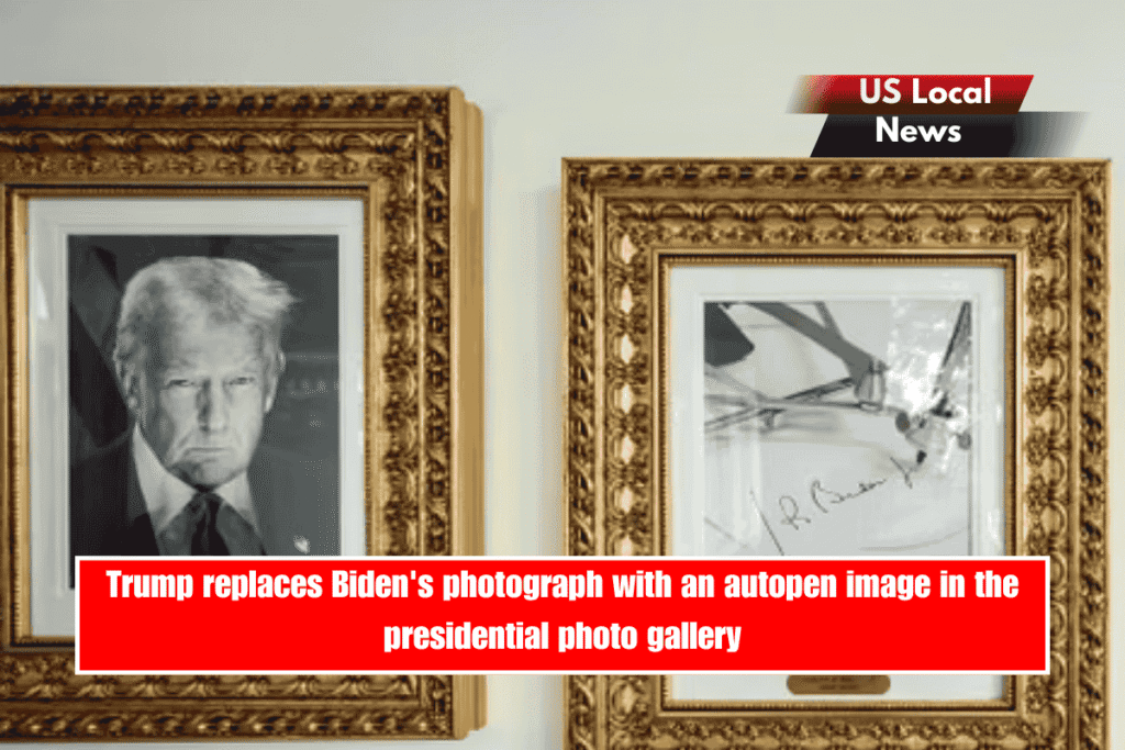 Trump replaces Biden's photograph with an autopen image in the presidential photo gallery